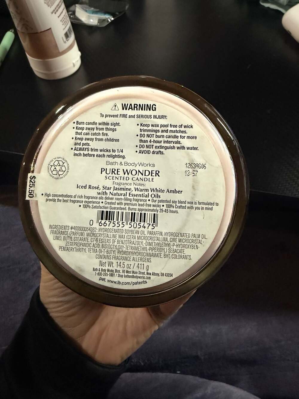 Bath & Body Works Pure Wonder Set: Exfoliating Glow Body Scrub & Candle - Picture 5 of 5